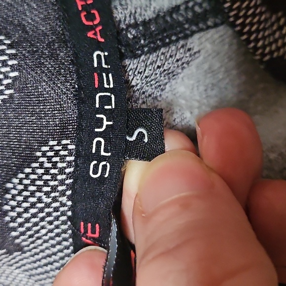 Spyder Top Form Fitting Athletic Camo Quarter Zip Crop Bottom Hem sz S - Picture 10 of 10